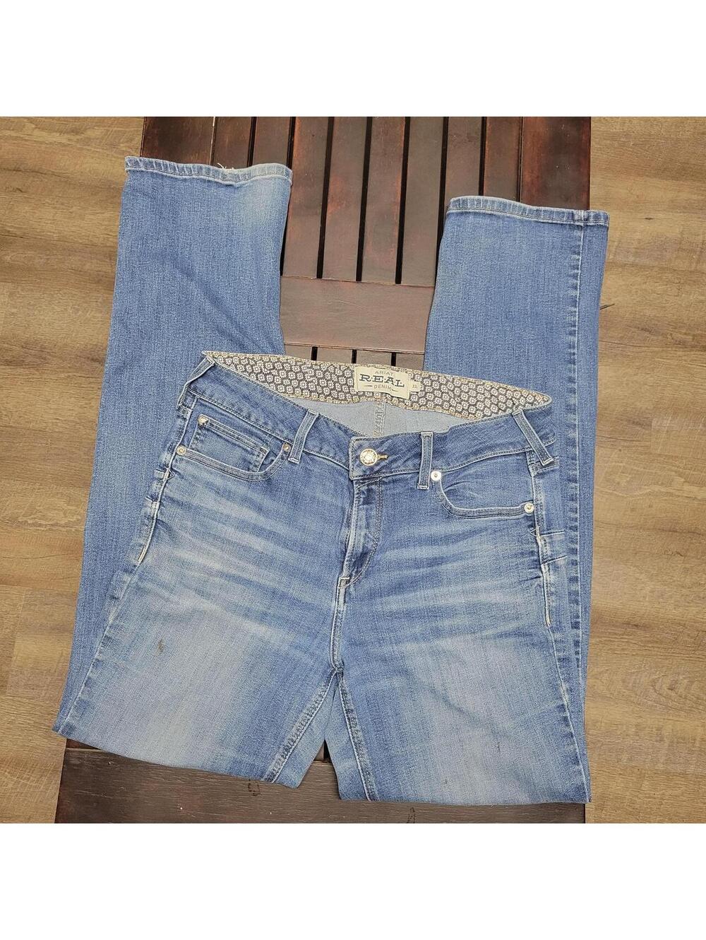 Ariat M4 Mackenzie Men’s Relaxed Straight Leg Jeans Size 33L Light Wash